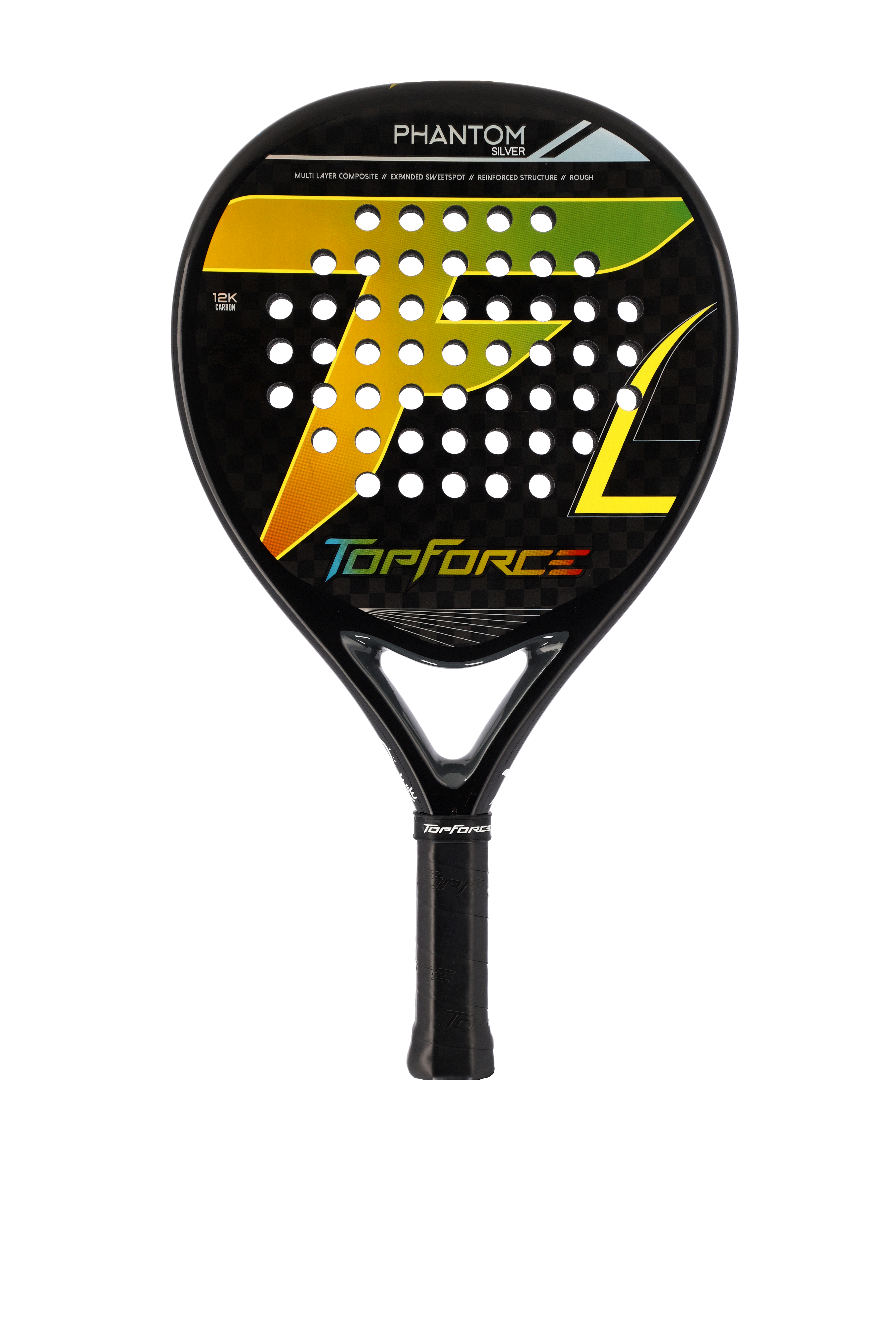 Phantom Silver 12K EVA ULTRA HARD - pala de pádel Top Force