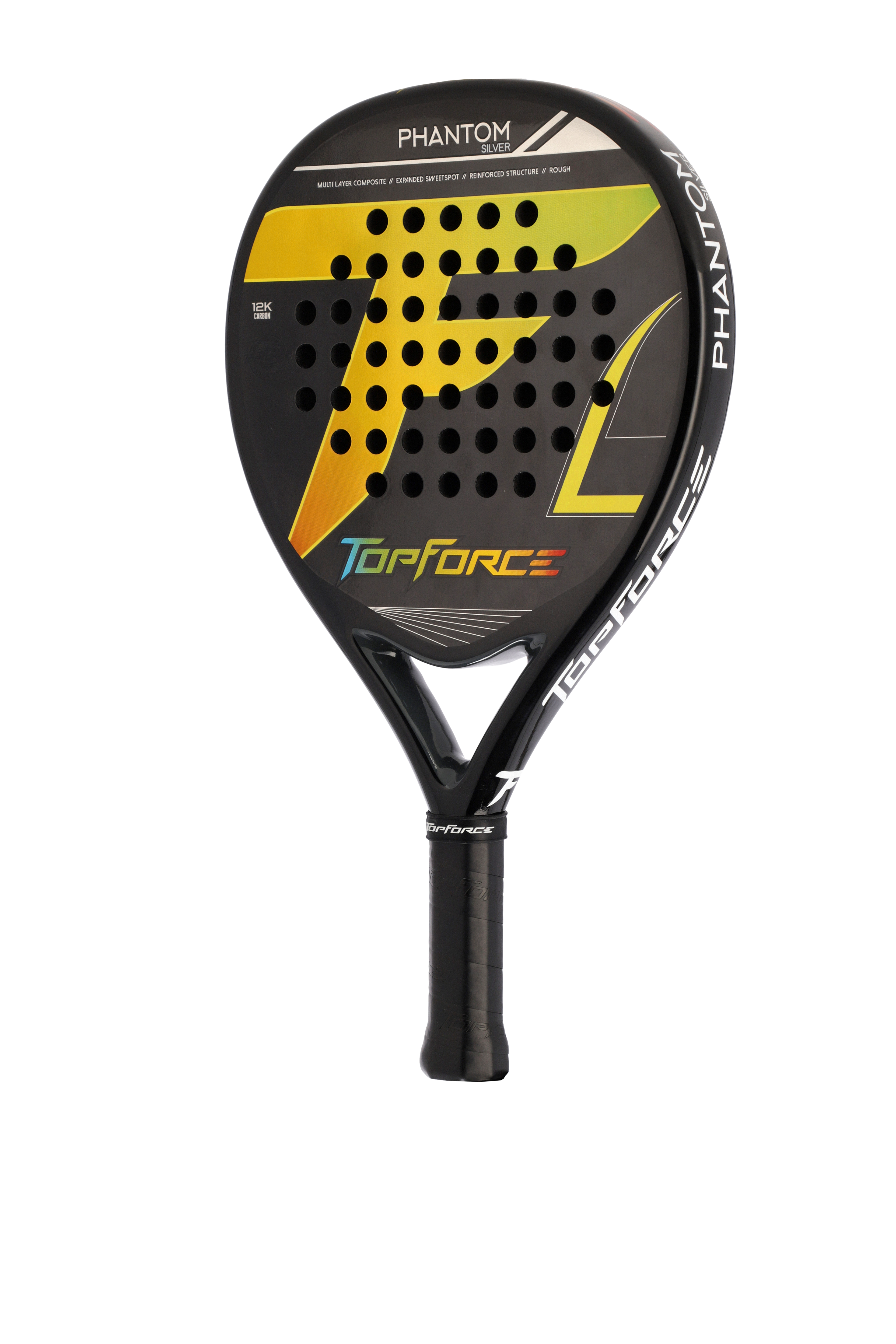 Phantom Silver 12K EVA ULTRA HARD - pala de pádel Top Force