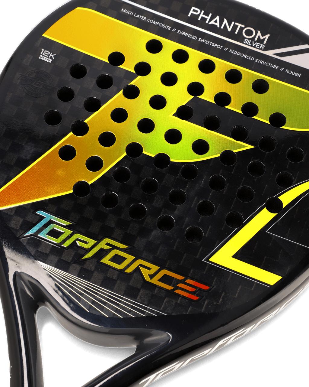 Phantom Silver 12K EVA ULTRA HARD - pala de pádel Top Force