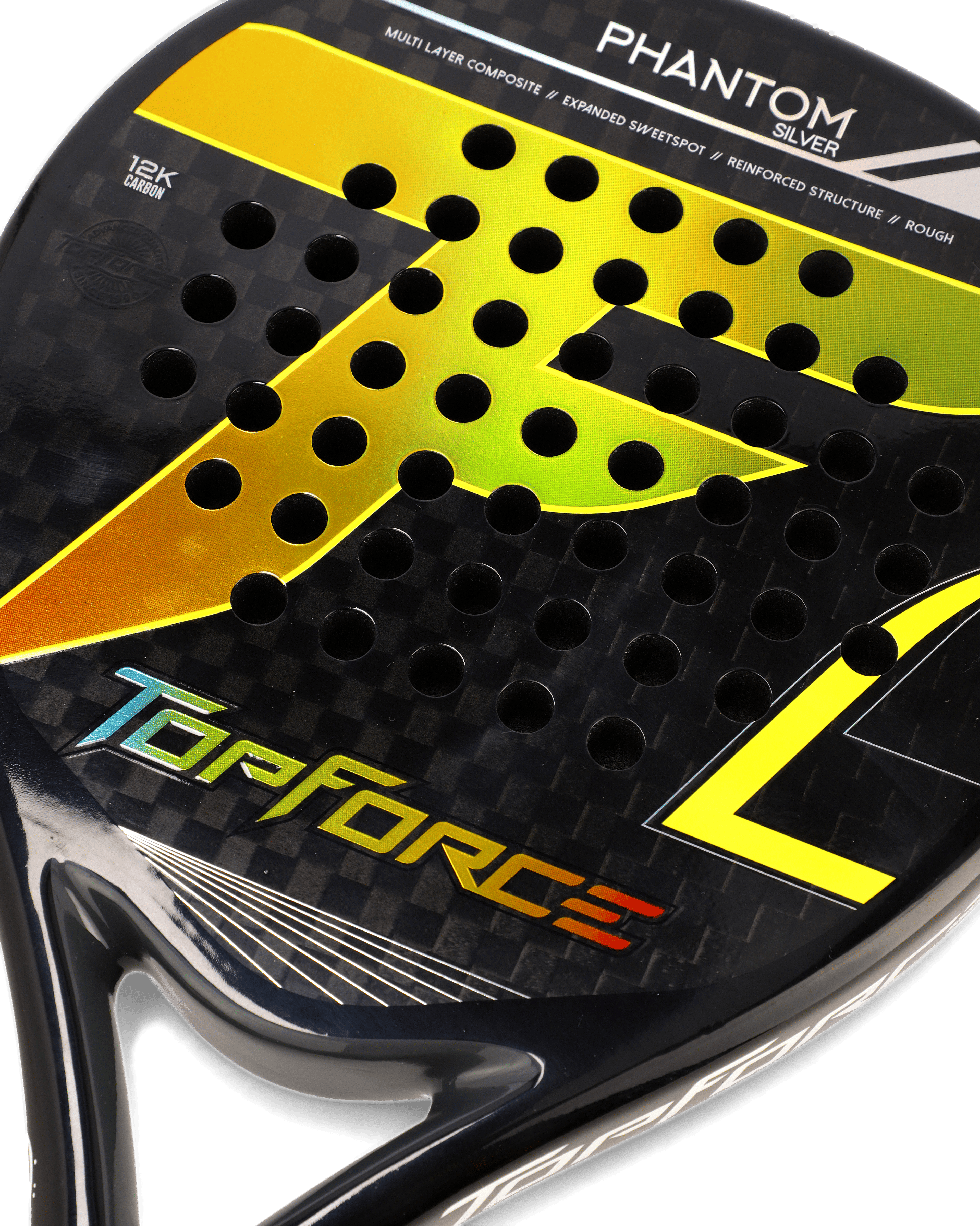 Phantom Silver 12K EVA ULTRA HARD - pala de pádel Top Force