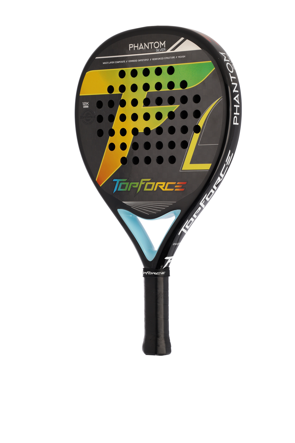 Phantom Silver 12K EVA ULTRA SOFT - pala de pádel Top Force