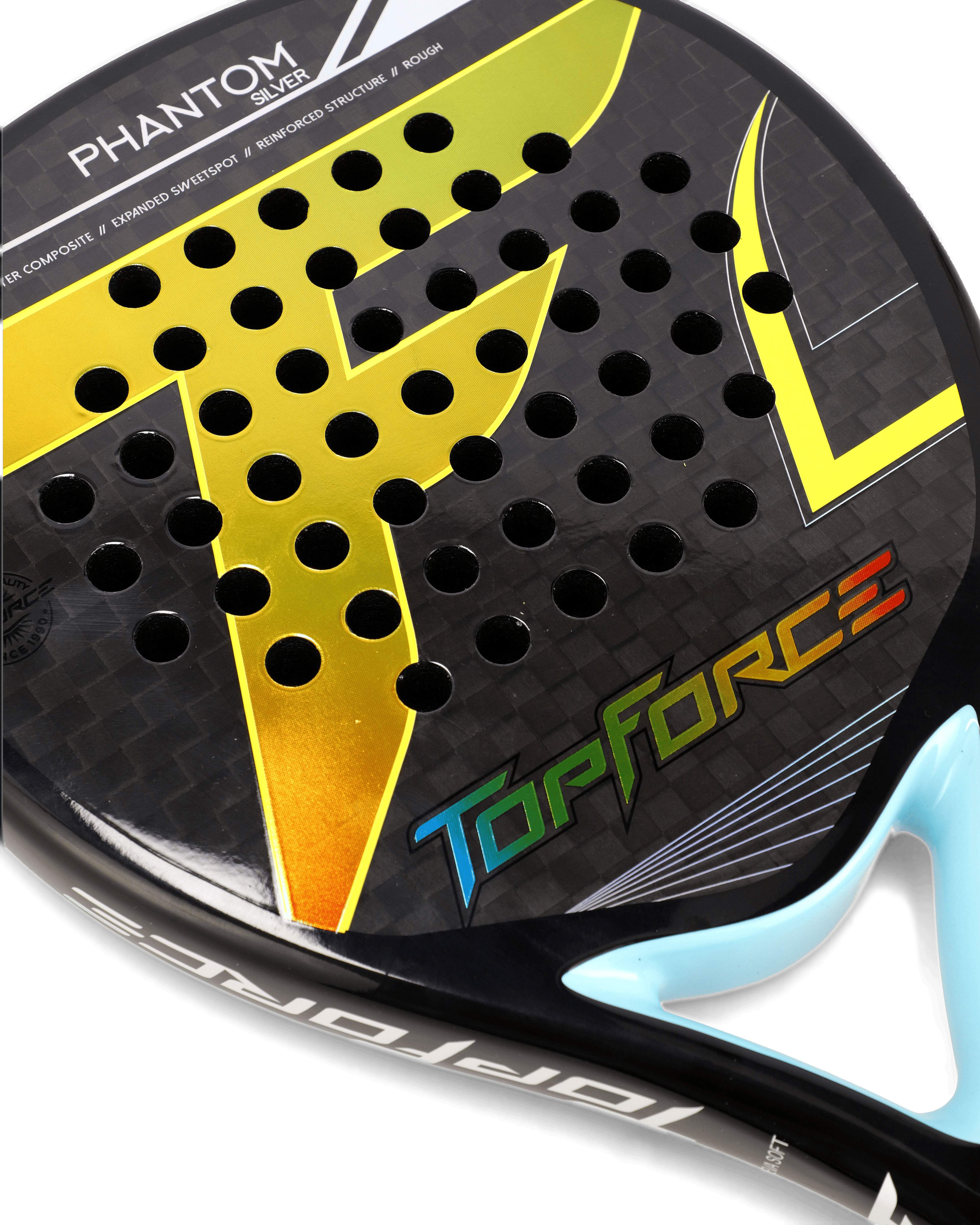 Phantom Silver 12K EVA ULTRA SOFT - pala de pádel Top Force